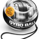 Vital Wrist Ball Exerciser Gyro Ball Hand Gyroscopic Wrist Strengthener & Forearm Trainer with Zinc Rotor Grip Strength Training, Wrist Exerciser & Arm Exercise Equipment Portable Fitness Accessory (Clear Without LED Lights)