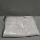 Aramox Waffle Shower Curtain with Snap in Liner, Hotel Style, White, Polyester, 70.9x74.0 Inch, Translucent Mesh Top, No Hooks Needed