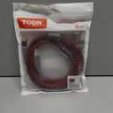 TODN RCA Cables for Audiophile 3ft HiFi Stereo Shielded RCA to RCA Audio Cable for Car, Subwoofer, 4-Core OFC, 5 Gold Plated Plug (3 foot/1m, 1 Pair)