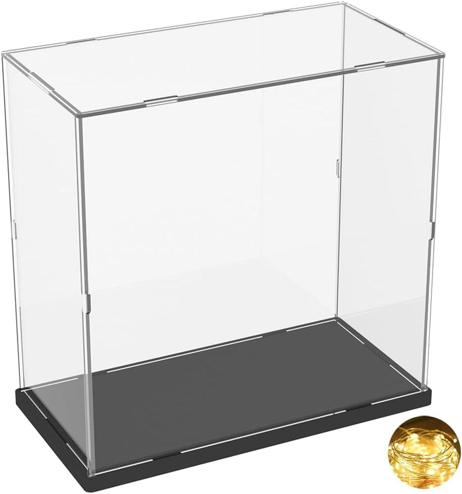 DuvinDD Clear Acrylic Display Case for Lego New York City Model Kit 21028, Lego Architecture Paris Model 21044, Assemble Showcase Dustproof Collectibles Storage Acrylic Boxes (11.8x5.9x11.8 inch)