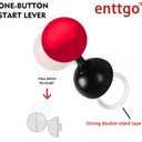 Car One-Touch Start Button with Push-to-Start Rocker Lever, Engine Start/Stop Joystick, Funny Car Ignition Button Cover Decorations Cool Car Accessories (Red)