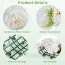 6 PCS Wedding Arch Artificial Flower Panels, Faux White Hydrangea Floral Swags, Artificial White Flowers for Backdrop, Wall Decor, Flower Row for Table Centerpiece, Aisle Runner Decor