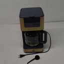 West Bend Timeless 12-Cup Programmable Coffee Maker with Brew Strength Selector for Hot and Iced Coffee, Includes 1-4 Cup Brew Option and Permanent Filter (Blue/Gold)