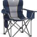 ALPHA CAMP Heavy Duty Canopy Lounge Chair Sunshade Hiking Travel Chair with Cup Holder (1PC, Navy blue)