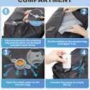 VGCUB Vacuum Backpack Travel with Pump Vacpack System Storage Compression Carry on Laptop Work Business Waterproof College Bags Casual Daypack Backpacks for Women Men Black
