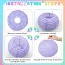 12 Pcs Pastel Paper Lanterns, 10" Macaron Hanging Round Chinese Lanterns Set, Colorful Decorative Party Supplies for Baby Shower, Classroom, Birthday & Wedding Decorations