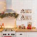 2 Pack Christmas Snowflake Magnetic Spice Rack for Refrigerator Metal Magnet Basket Shelf for Fridge Seasoning Storage Organizers Home Decor Christmas Kitchen Accessories (White)