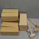 Realspring 8 Set Wooden Hammer Toys Kids Hammer Pounding Toy 8+ Year Old Carpentry Workbench Toys for Construction Birthday Party Supplies Montessori Education Boys and Girls Gift