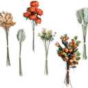 Lookein Artificial Greenery Stems Box Set Terracotta Greenery Filler for Flower Arrangement for DIY Terracotta Wedding Decor Fall Flowers Centerpiece