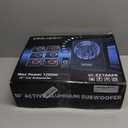 1200W RGB Subwoofer, Slim Under seat Car Subwoofer and Amp Package with RGB Beat Synced Light, Individual Control for Low Pass/Gain/Boost Bass, Deep Bass Perfect for Truck/SUV/Jeep/MPV