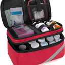 Trunab Medicine Storage and Organizer Bag Empty, Pill Bottle Organizer with Portable Small Pouch, Home First Aid Box for Emergency Medication, Supplements or Medical Kits (Bag Only)(Patent Design)