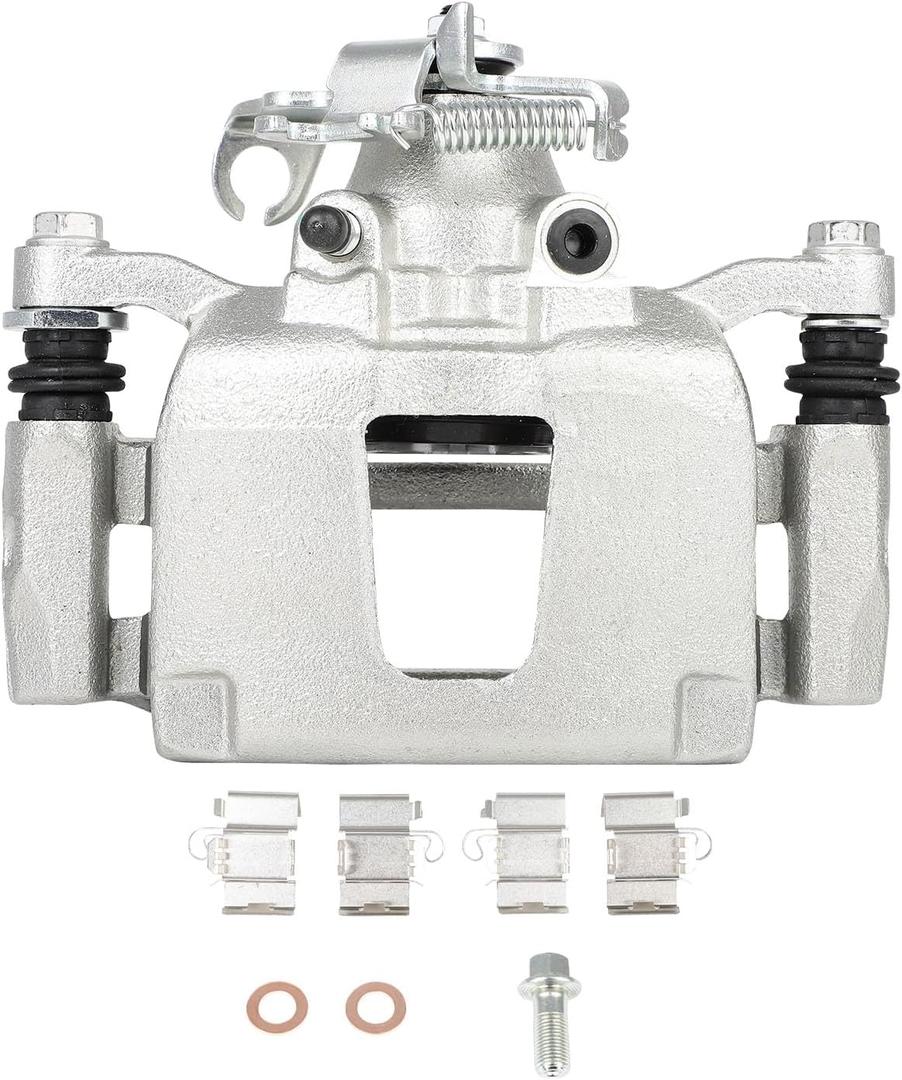cciyu Rear Left Brake Caliper Assembly w/Bracket 18B5399 2012-2016 For Chrysler For Town & Country,2012-2017 For Dodge For Grand Caravan,2013-2015 For Ram For C/V,2012-2014 For Volkswagen For Routan