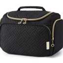 BAGSMART Travel Toiletry Bag for Women, Cosmetic Bag Makeup Bag Organizer with Handle, Travel Bag for Toiletries, Travel Accessories, Full Sized Container