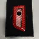 Carbon Fiber Key Fob Cover Case for Acura Integra Type S A-Spec MDX RDX TLX 2024 2025,Key Fob Shell Protective Cover (Red, W/ Engine Button)