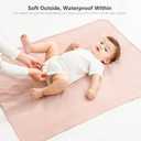 Portable Diaper Changing Pad 2 Pack Baby Changing Pad Travel, Lightweight Absorbent Baby Changing Mat 35 * 29.5 inch Diaper Bag Essentials - Apricot&Pink