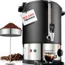 50 Cup Commercial Coffee Urn with Temp Control, Extra Large Coffee Maker | 1200W, 8L/50cups, Double Insulated 304 Stainless Steel, Coffee Dispenser Hot Water Urn, For Home Party Office Catering