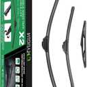 Double Sided Rubber Strips windshield wipers, Replace for 2004 2005 2006 2007 2008 2009 Prius,Wiper Blades Replacement-26"/18"/16" (Set of 3) U/J HOOK,Will Last 2x As Long