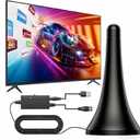QIRUOZ Indoor Digital TV Antenna - Up to 200+ Miles Range, Amplified HD Signal Booster for Smart TVs | Supports 4K 1080P Free Local Channels, Easy Setup with 10ft Coax Cable
