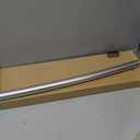 Rubbermaid Curved Shower Curtain Rod, No Drill, 50-72 Inches Adjustable Tension Shower Rod for Bathroom, Non-Slip, No Rust, Nickel