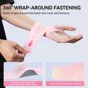 Ultra-Thin Wrist Brace Support for Carpal Tunnel, Wrist Brace for TFCC Tears, Elastic Wrist Wraps for Sports Work Typing Sleeping, Wrist Straps for Weightlifting, Golf, Tendonitis, Arthritis (Pink)