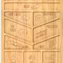 Funny Charcuterie Board with Compartments Guide - Cheeseboard & Serving Tray, Large Wood Serveware Accessories,Wedding Hostess Housewarming Gifts for New Home, 17"13"