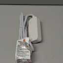 GE Flat Plug Power Strip Extension Cord with USB Ports, Travel Power Strip with 2 Outlets 3 USB Ports, Cruise Ship Essentials, 6 Ft Braided Small Extension Cord Flat Wall Plug, ETL Listed White, 81597