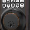TEEHO TE001 Keyless Entry Door Lock with Keypad - Smart Deadbolt Lock for Front Door with 2 Keys - Auto Lock - Easy Installation - Oil-Rubbed Bronze