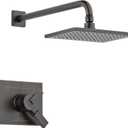 Delta Faucet Vero 17 Series Dual-Function Shower Trim Kit with Single-Spray Touch-Clean Rain Shower Head, Venetian Bronze T17253-RB (Valve Not Included)