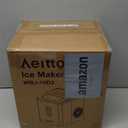 Aeitto Ice Makers Countertop, 9 Ice Cubes Release in 6 Mins, 26Lbs/24H, 2 Sizes of Bullet Ice Machine,Self-Cleaning Portable Ice Maker with Ice Scoop and Basket for Home Kitchen Office Bar RV, White