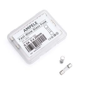 (Pack of 40) 0.5A Fast-Blow Fuse 0.5Amp 125V Glass Fuses 0.2 x 0.78 inch/5 x 20 mm (0.5Amp)(F0.5AL, 125V)