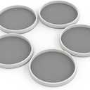 Simple Houseware 12-Inch Lazy Susan Spice Organizer Rotating Tray, 5-Pack (White)