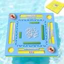 Floating Mahjong Table for Pool, 2-IN-1 Waterproof Floating Game Table for Mahjong Card Games Dominoes Poker, Adults Floating Board Pool Game Tray for Hot Tub Lake Beach Summer Pool Party Gift