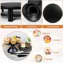 MACIFECI Cake Stand Set, Black Cake Stands For Dessert Table Including Dessert Tray, Metal Cupcake Display Stands Dessert Trays (Black)