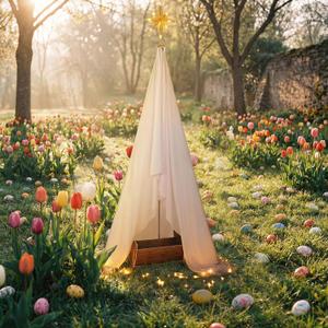 Easter Lighted Nativity Scene Set 5.58ft Easter Church Lights Decorations Bethlehem Star First Communion Decoration Nativity Scene Outdoor Indoor Yard Christian Decor for Holy Week Home