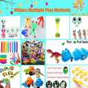 100 Pcs Prefilled Easter Eggs Filled with Novelty Toys,Bright Colorful for Easter Basket Stuffers,Easter Party Favors and Hunt