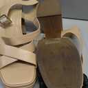 DREAM PAIRS Women's Platform Chunky Heels Square Open Toe Ankle Strap High Heeled Sandals Y2K Shoes for Party Brunch 8