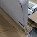 Veken 55 Inch Large Electric Standing Desk, Sit to Stand Up, Heights Adjustable, Work Home Office Computer Table for Study, Walking Pad, Writing, and Games, Wooden Desktop Desks, White. Minor Damage on the Table