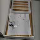 Acacia Wooden Desktop Organizer Shelf Kitchen Cabinet and Counter Riser Display Shelf for Top of Desk Home Office Bathroom Coffee Table Display Stand