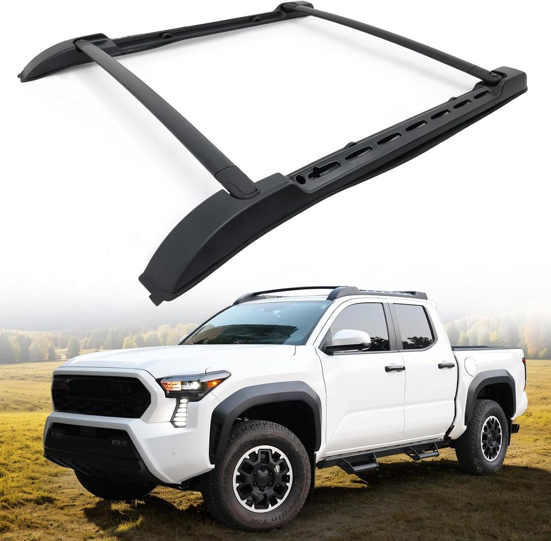 260LBS Aluminum Roof Rack Cross Bars Fit for 2024 2025 2026 Toyota Tacoma Double Cab | Heavy-Duty, Waterproof & Rustproof | for Kayak, Bike, Snowboard Low Profile OE Style Tacoma Storage Accessories