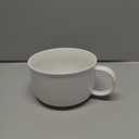 Ceramic Soup Bowl with Handle: 38 oz Microwave Safe Extra Large Mug for Oatmeal, Cereal, Breakfast, Meal Prep, Work Lunch, Dorm Living, Single Serve Dinner - 6 Inch, White