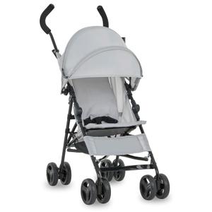 Dream On Me Rover Convenience Baby Stroller Lightweight & Compact Travel Umbrella Stroller, Quick One-Hand Fold, Lockable Rear Wheels, Adjustable Canopy, 3-Point Safety Harness & Cup Holder Grey