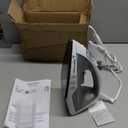 Amazon Basics 1200W 10 Steam Iron, With Non-Stick Teflon Soleplate, 5 Fl Oz Water Tank (150 ML), Auto Shut-Off, Anti-Drip, Anti-Calcification, Thermostat, 6.5Ft Cord, Gray