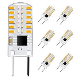 TAIYALOO G8 LED Bulb Dimmable, T4 JCD Type Bi-Pin Base, 3000K Warm White, 3W Mini G8 Bulb, 20W-25W Halogen Replacement for Under Cabinet Light, Under Counter Kitchen Lighting (6 Pack)