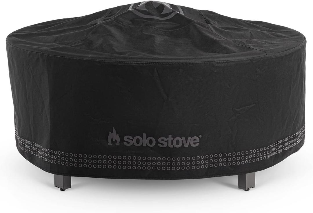 Solo Stove Surround Shelter Small | Protective Cover for Fire Pit Surround Table, Weather-Resistant, Solution Dyed Acrylic/ PVC Backing/ Aluminum Support Stays, Dims (HxDia): 20.8 x 42.5 in, Black