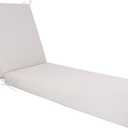 72 x 22 x 3.5 Inch Outdoor Chaise Lounge Cushion- Waterproof & Fade Resistant Patio Lounger Cushions with Removable Cover for Pool, Deck, Lawn(Beige)