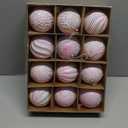 Vintage Christmas Ornaments Ball Set, 12 PCS Shatterproof Antique Traditional Christmas Tree Ornaments for Indoor Xmas Holiday Home Decor (Pink)