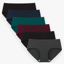 INNERSY Womens Underwear Cotton Hipster Panties Regular & Plus Size 6-Pack L