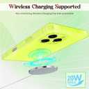 Rectangle Case Compatible for iPhone 15 Pro, Full Camera Protection & Reinforced Corners TPU Cushion Clear Cover, Shockproof Silicone Phone Case for Women Girls (iPhone 15 Pro, Yellow)