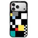 Clear TPU Phone Case Cover for iPhone with Design, Drop Protection, Cute Case for Girl Women (Grid, iPhone 17 Pro Max)