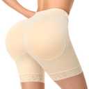 POP CLOSETS Women Butt Lifter Padded Lace Shapewear Thicker Butt Enhancer Control Panties Seamless Fake Buttock Underwear (Medium, Beige)